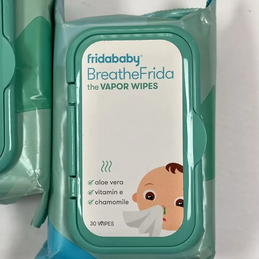 fridababy BreatheFrida Vapor Baby Wipes 30 Ct Ea Lot of 2 Chamomile Vitamin E